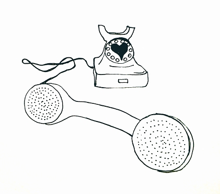 Gezeichnetes Telefon